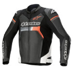 ALPINESTARS GP FORCE AIRFLOW LEATHER JACKET BLACK WHITE RED