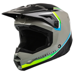 FLY RACING KINETIC VISION GREY-BLACK YOUTH MX HELMET