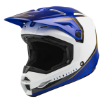 FLY RACING KINETIC VISION WHITE-BLUE YOUTH MX HELMET