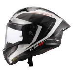 LS2 FF805 THUNDER CARBON GP AERO RAUTE HELMET WHITE GREY