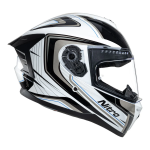 NITRO N700 CONTOUR HELMET BLACK WHITE CHROME