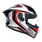 NITRO N700 CONTOUR HELMET BLACK WHITE RED