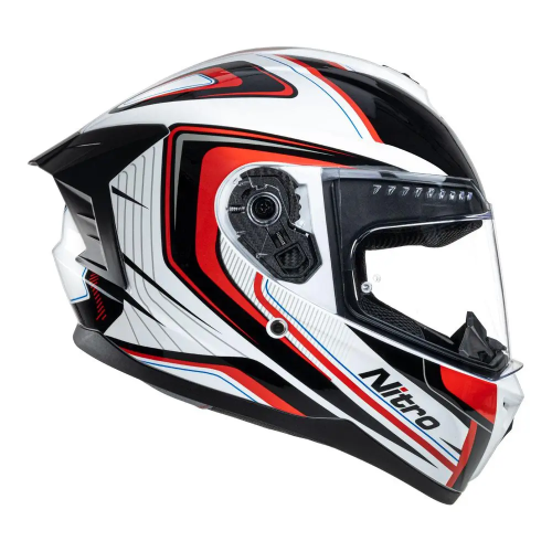 NITRO N700 CONTOUR HELMET BLACK WHITE RED