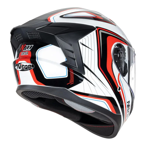 NITRO N700 CONTOUR HELMET BLACK WHITE RED