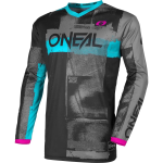 O'NEAL ELEMENT ROLLER WOMENS MX JERSEY BLACK CYAN