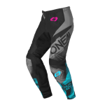 O'NEAL ELEMENT ROLLER WOMENS MX PANTS BLACK CYAN