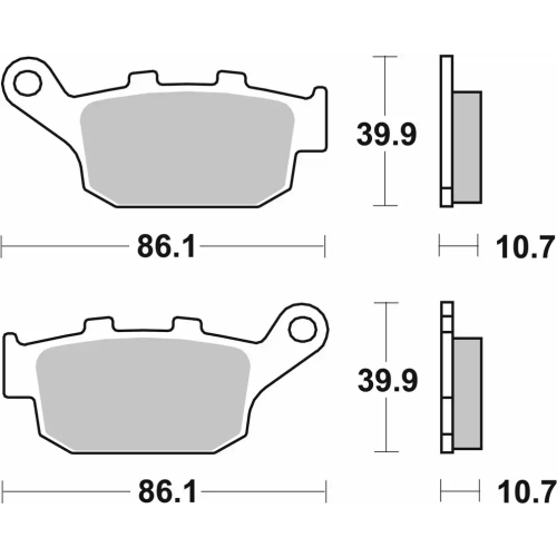 SBS 614LS REAR SINTER BRAKE PADS (FA140)