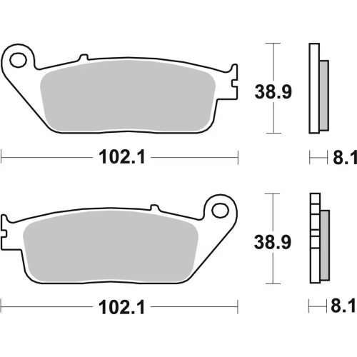 SBS 627HS FRONT SINTER BRAKE PADS (FA142)