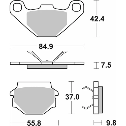 SBS 692HF FRONT/REAR CERAMIC BRAKE PADS (FA251)