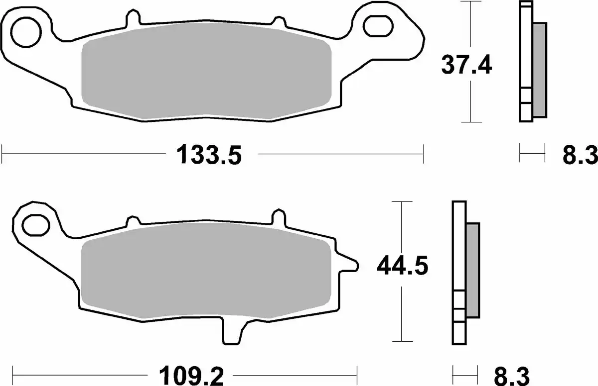 SBS 705HS FRONT SINTER BRAKE PADS (FA229)