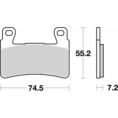SBS 734HS FRONT SINTER BRAKE PADS (FA296)