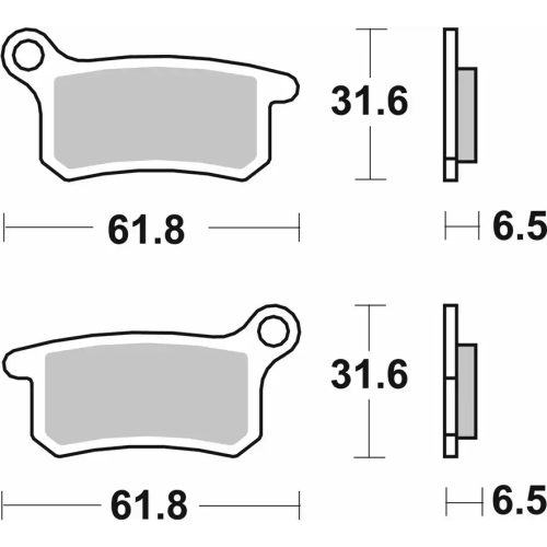 SBS 783RSI FRONT/REAR SINTER BRAKE PADS (FA357)